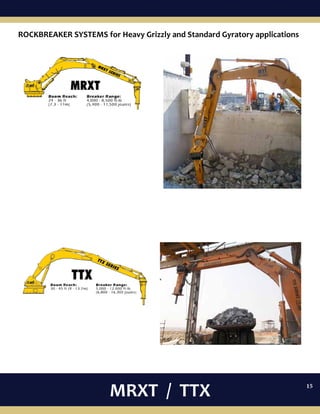 MRXT / TTX
ROCKBREAKER SYSTEMS for Heavy Grizzly and Standard Gyratory applications
15
 