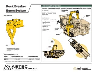 Rock Breaker
Boom System
 