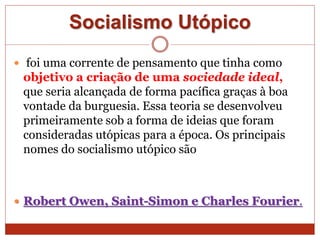 As teorias socialistas 1
