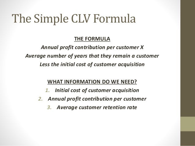 customer lifetime value formula