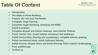 A step by-step guide to the home building | PPTX