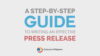 A Step-by-Step Guide to Writing an Effective Press Release