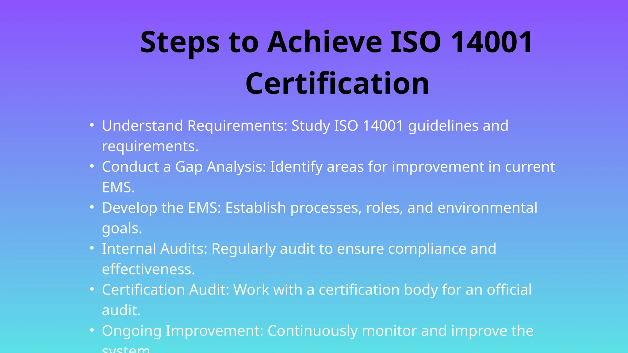 A Step Toward Business Excellence of ISO 14001 Certification (1).pptx