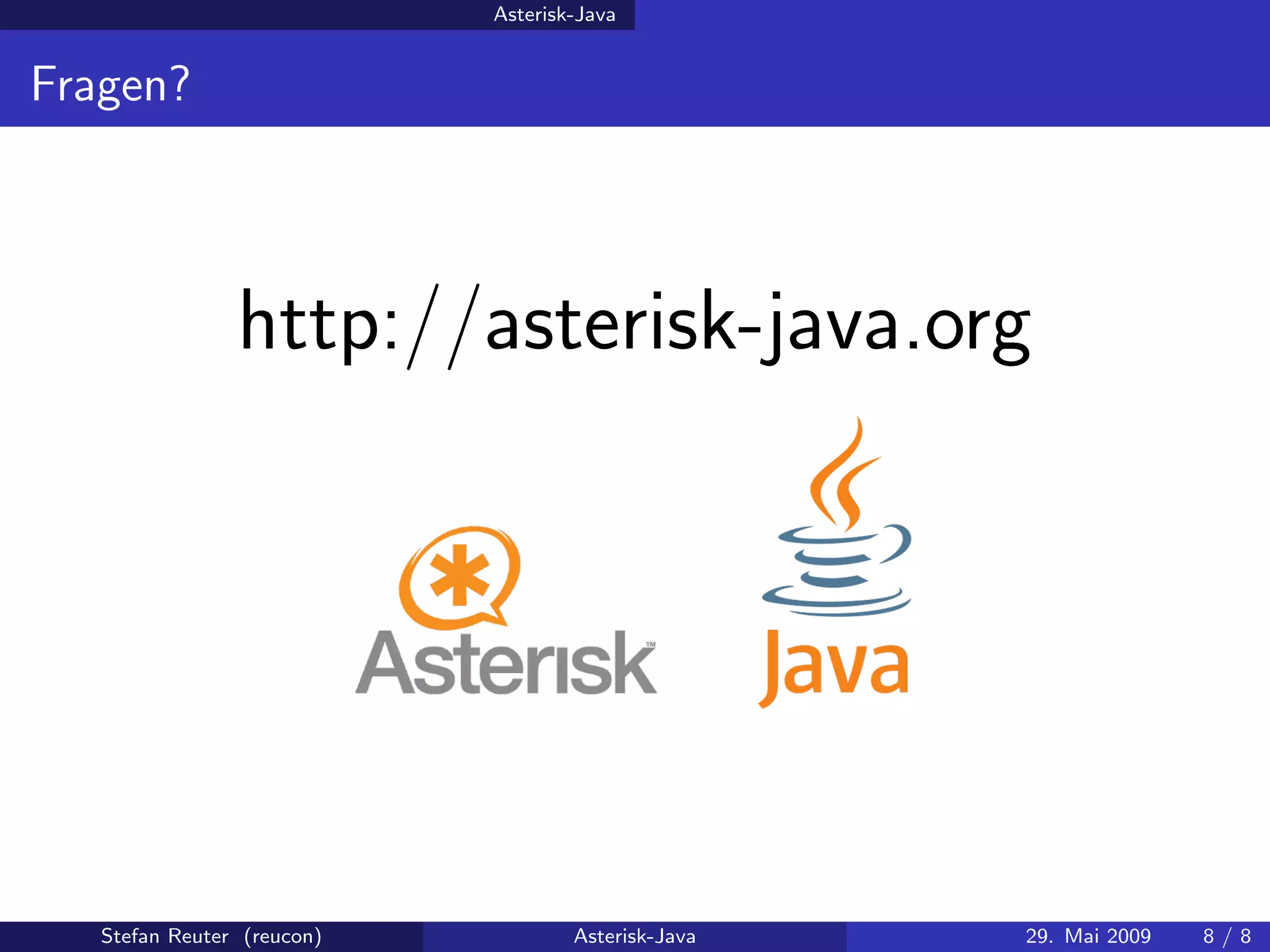 Asterisk-Java at JUGC 2009-05-29