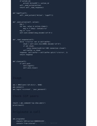 Asterisk Manager Interface (AMI): The Complete Developer Guide | PDF