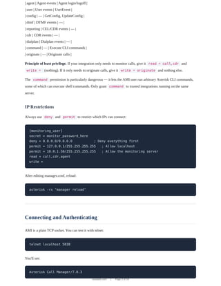 Asterisk Manager Interface (AMI): The Complete Developer Guide | PDF