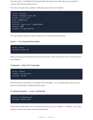 Asterisk Manager Interface (AMI): The Complete Developer Guide | PDF