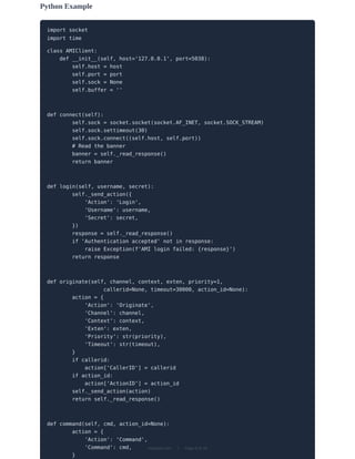Asterisk Manager Interface (AMI): The Complete Developer Guide | PDF