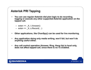 Asterisk PRI Passive Call Recording | PDF