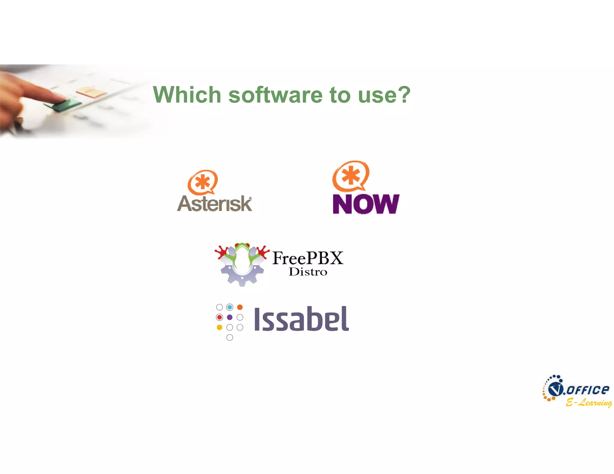 E-Learning
Which software to use?
 