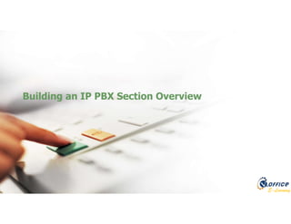 E-Learning
Building an IP PBX Section Overview
 