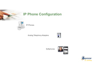 E-Learning
IP Phone Configuration
Analog Telephony Adapters
Softphones
ÌP Phones
 