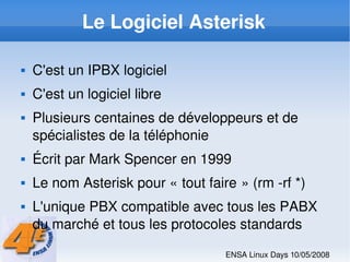 Asterisk Gestion Efficace de la Telephonie de l'Entreprise