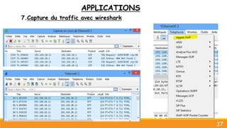 APPLICATIONS
7.Capture du traffic avec wireshark
37
 