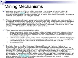 Miner Collectable Rotation Asteroid mining 2006 | PPT