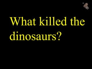 What killed the
dinosaurs?
 