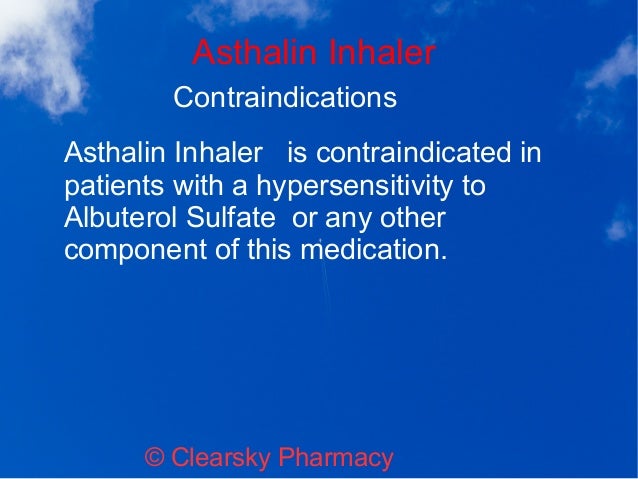 Albuterol Aerosol Contraindications