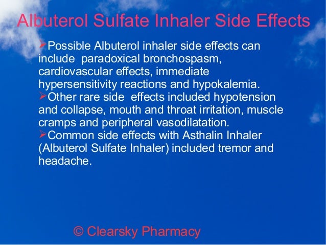Albuterol Side Effects Infants