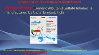 Asthalin Inhaler (Generic Albuterol Sulfate Inhaler) | PDF
