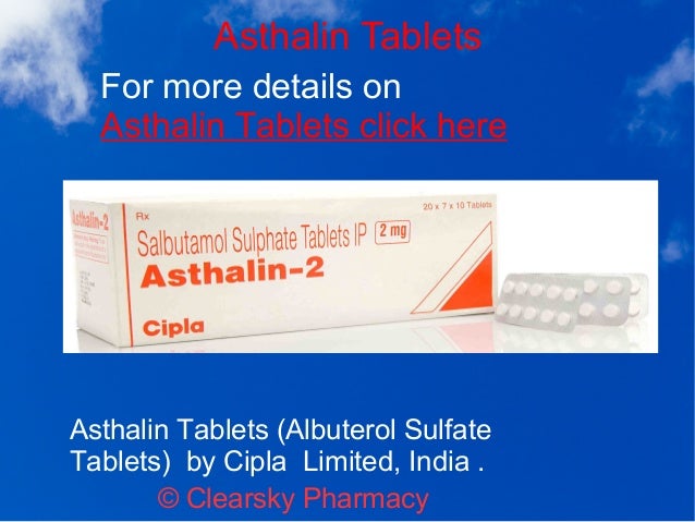 Albuterol tablets price in india