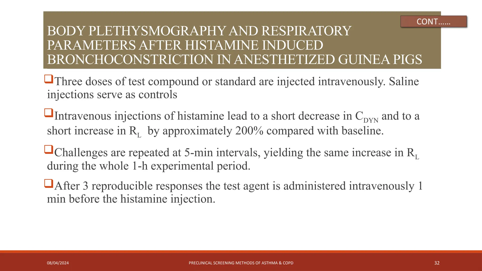 PRECLINICAL SCREENING OF ASTHMA AND CHRONIC OBSTRUCTIVE PULMONARY ...