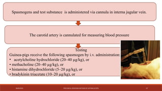 Spasmogen Example PRECLINICAL SCREENING OF ASTHMA AND CHRONIC OBSTRUCTIVE PULMONARY ...