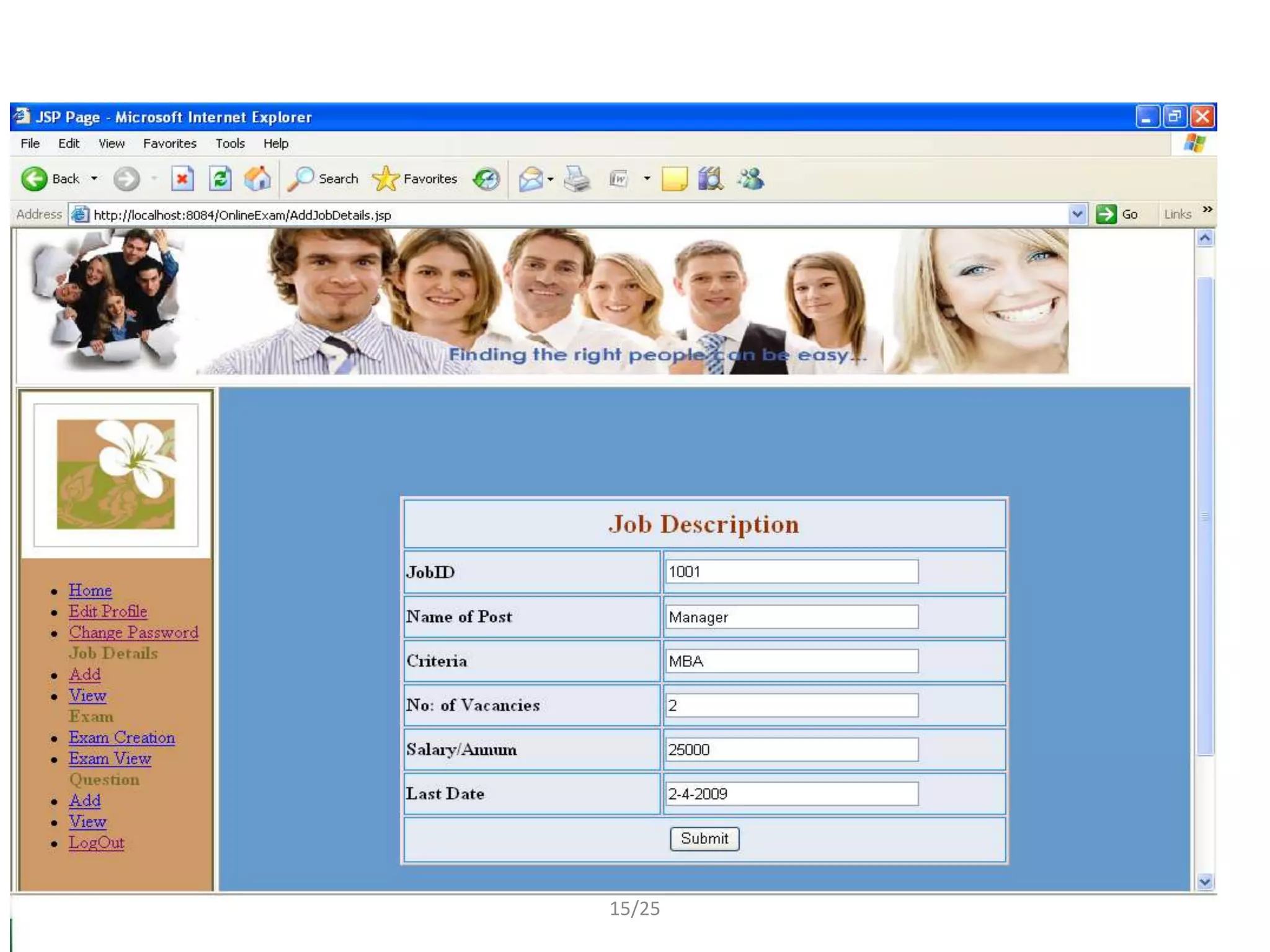 Add Job Details




      15/25
 