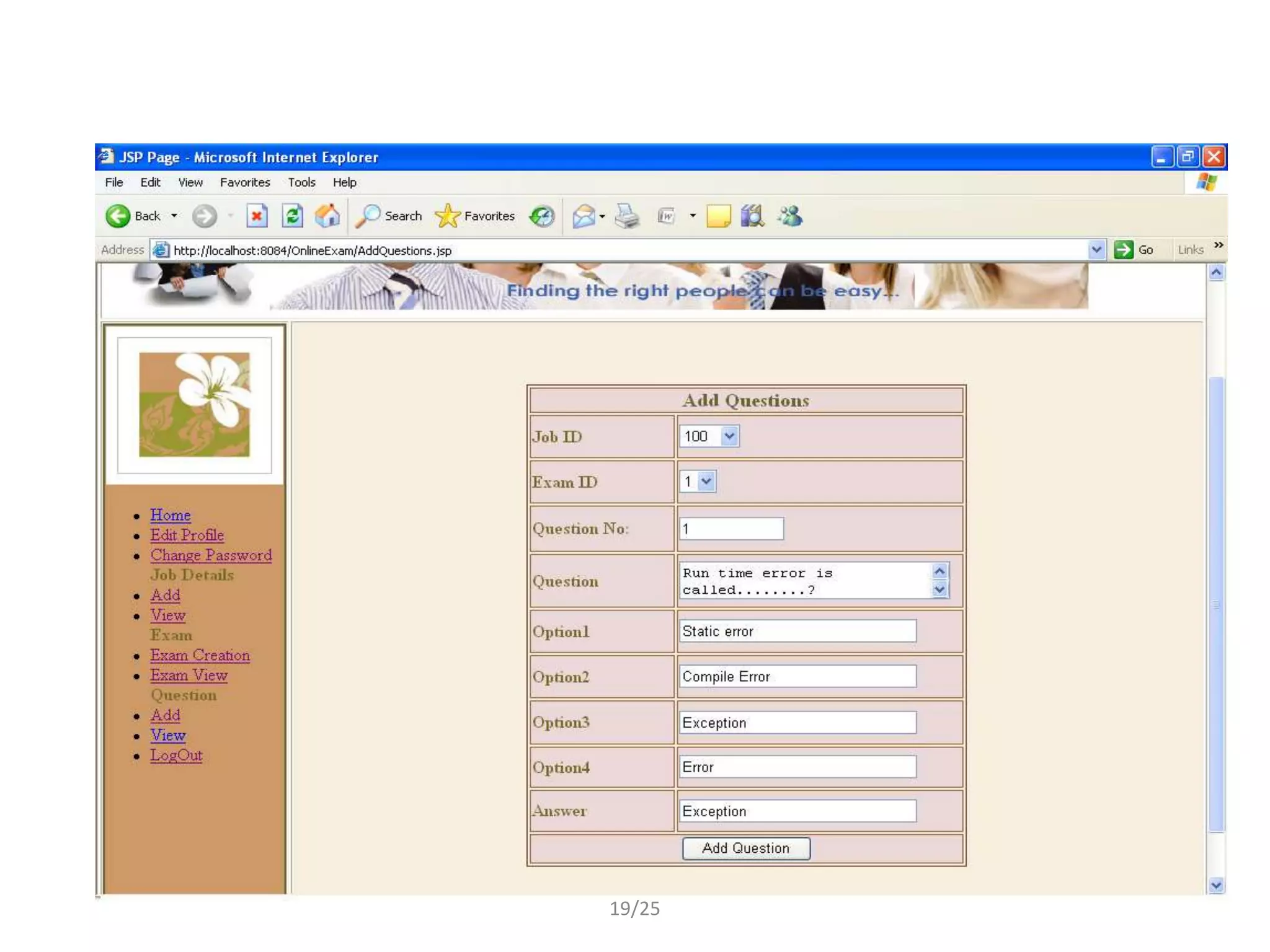 Add Questions




     19/25
 