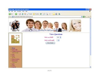 Question selection




        20/25
 