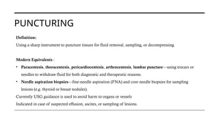 Puncturing Def Asthavidha Shastra Karma in Surgical Practice | PPTX
