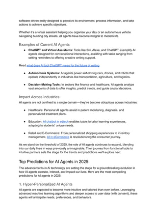 The Future of AI Agents: Top Predictions & Trends to Watch in 2025 | PDF