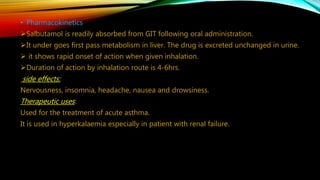 Asthma and classification and its mechanism and dosage | PPTX