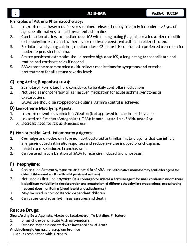 Asthma in pediatrics