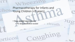 Pharmacotherapy for Infants and
Young Children (<5 years)
• Step 1(mild intermittent)
• No daily medication needed
@ Dr. Prasad B. Chinchole
 