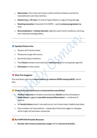 Asthma-COPD Overlap (ACO), With a real case | PDF