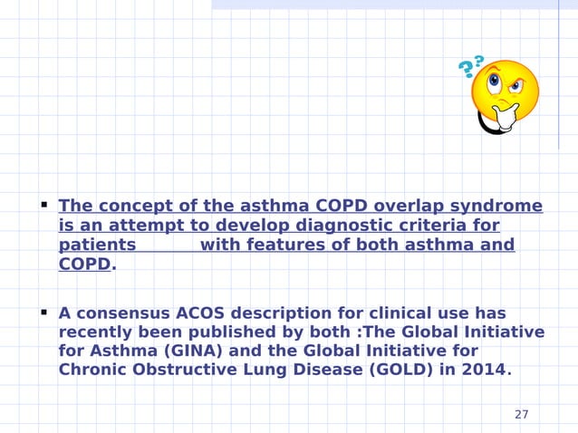 Asthma-COPD Overlap Translating Guidelines into Clinical Pracice ...