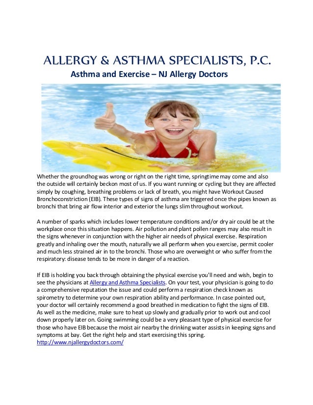 Asthma and exercise nj allergy doctors