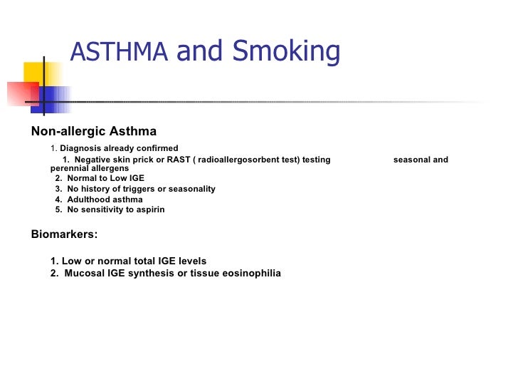 Asthma And Smoking