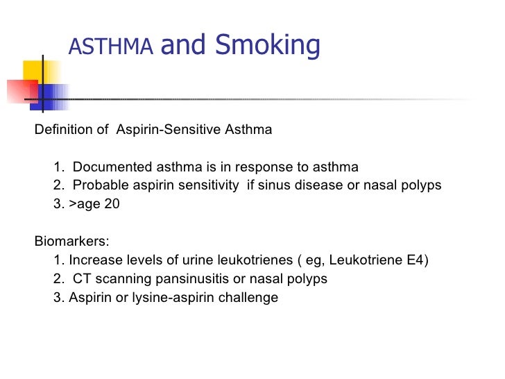Asthma And Smoking