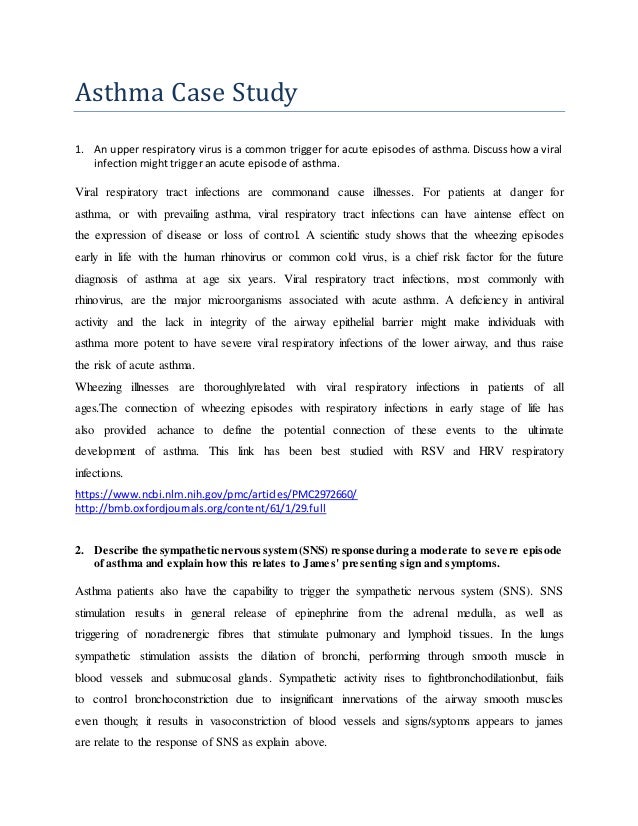 asthma attack case study exam 2