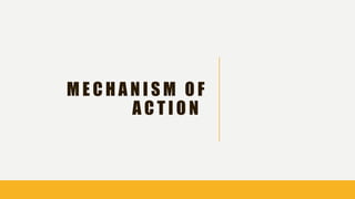 M E C H A N I S M O F
A C T I O N
 