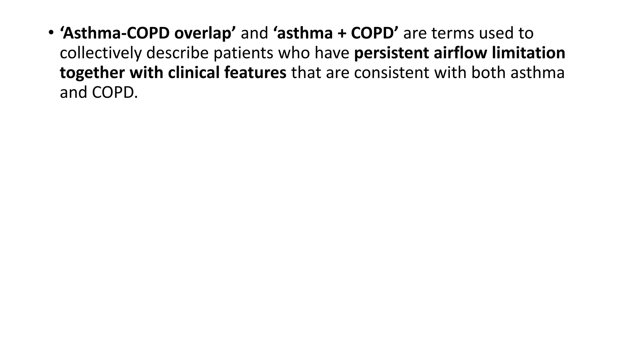 Asthma copd overlap syndrome | PPTX