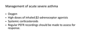 ASTHMA, its classification, risk factors, triggers and management ...