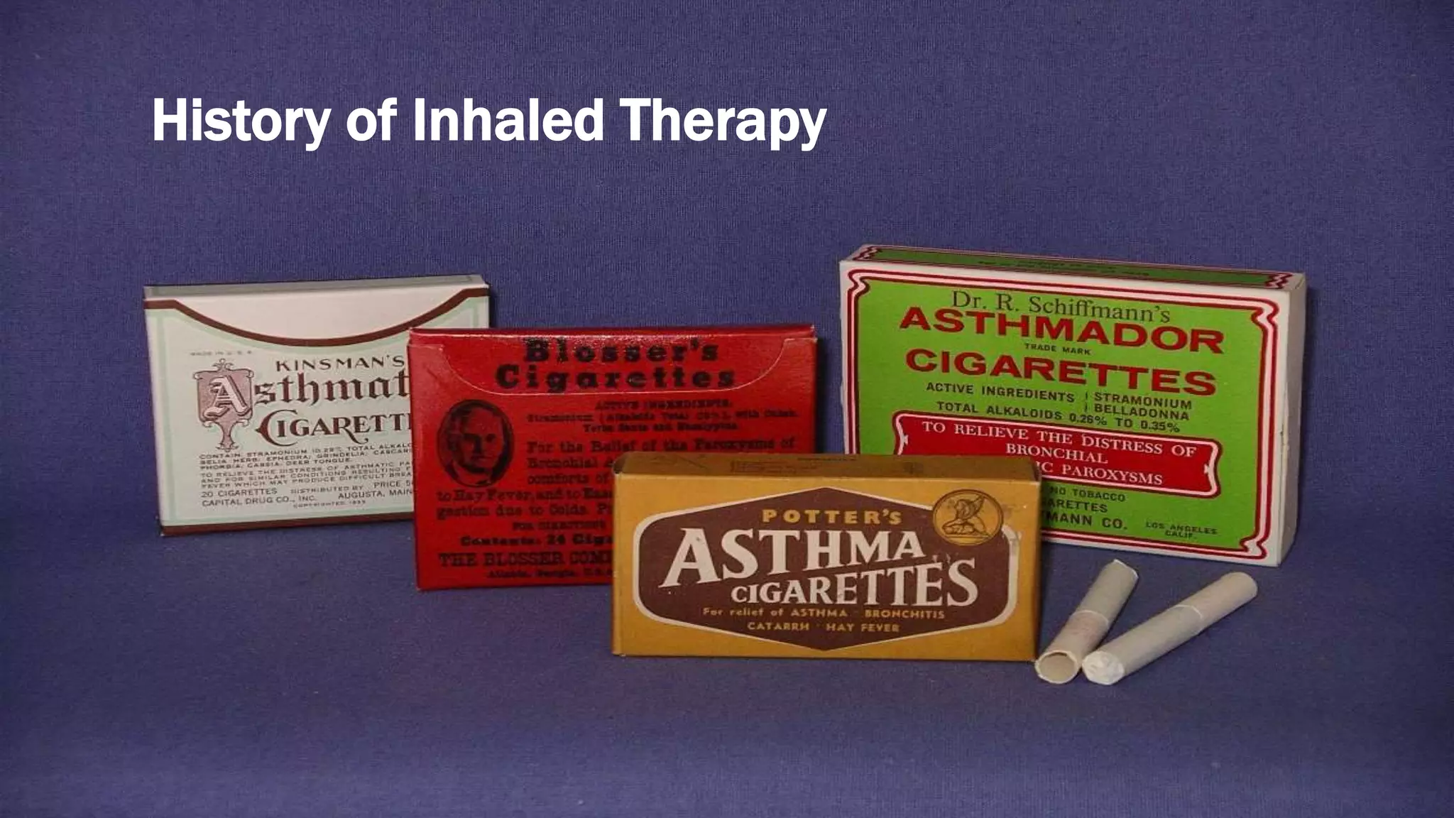 History of Inhaled Therapy
 