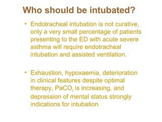 Asthma in the emergency department | PPT