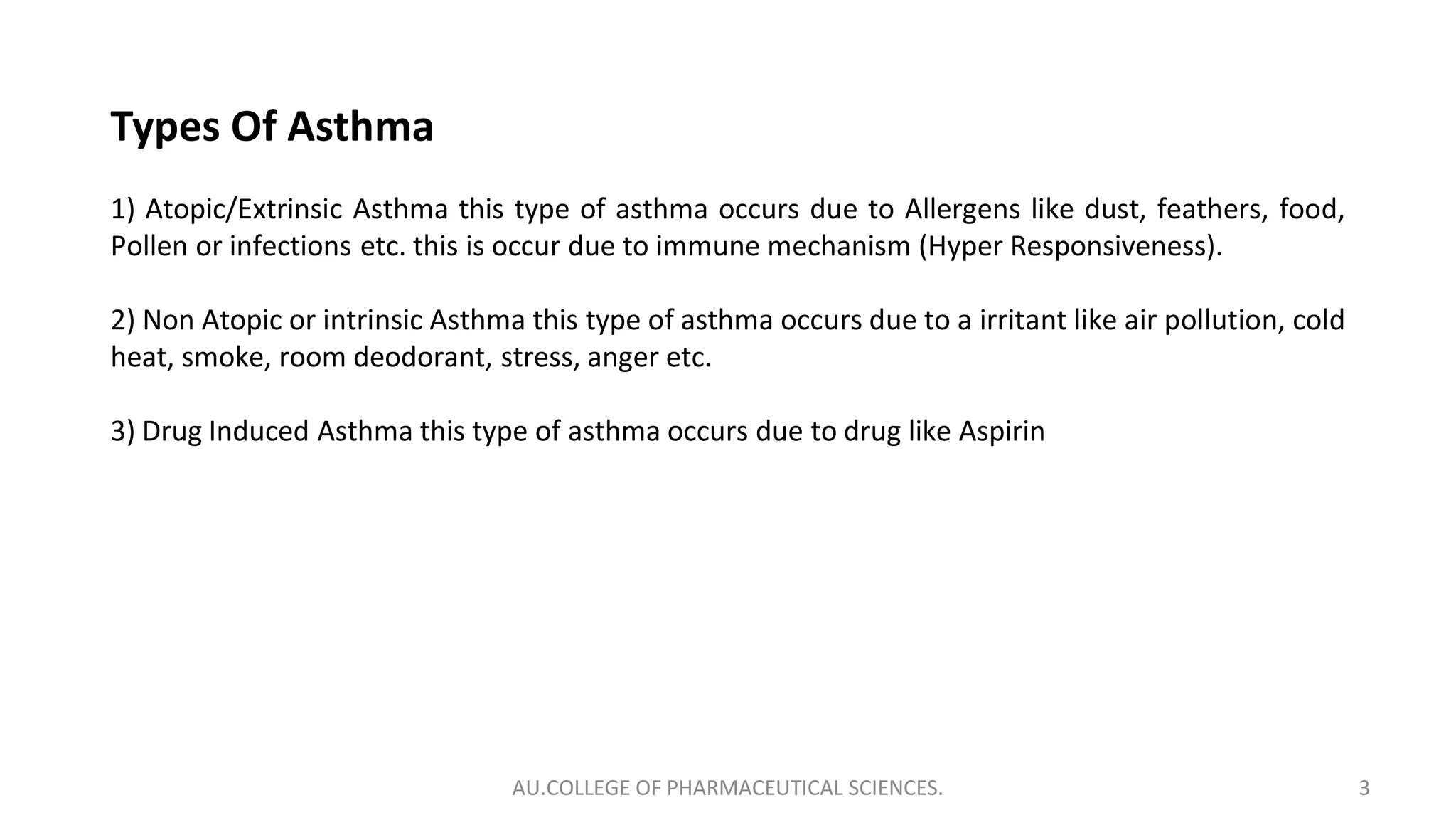 Pharmacotherapeutics of Asthma and COPD | PPTX