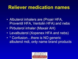 Max Air Inhaler Generic Asthma lecture 100829 | PPT