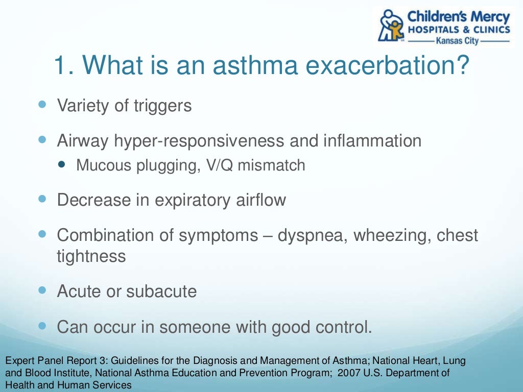 Treatment of Asthma Exacerbations in the Pediatric Emergency Departme…