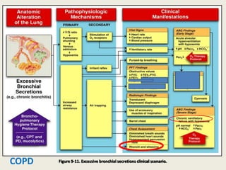 Figure 9-11. Excessive bronchial secretions clinical scenario.
COPD
 