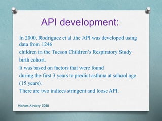 Api Rashma Asthma predictive index | PPTX